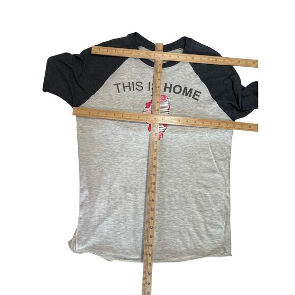 Ladybird This Is Home Illinois Baseball T-Shirt Women's Size M 3D Heart Fabric - Picture 7 of 7